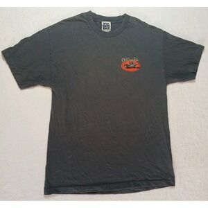 Old Guy Rules Mens Large Gray Crew Neck T Shirt Graphic Hot Rod Rust We Trust